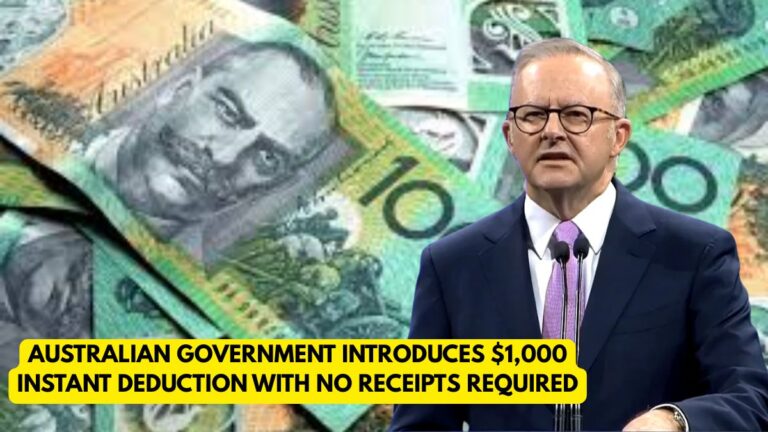 Australian Government Introduces $1,000 Instant Deduction with No Receipts Required