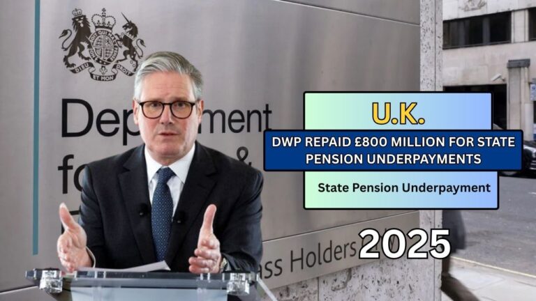DWP Repaid £800 Million for State Pension Underpayments
