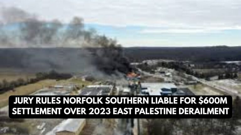 Jury Rules Norfolk Southern Liable for $600M Settlement Over 2023 East Palestine Derailment
