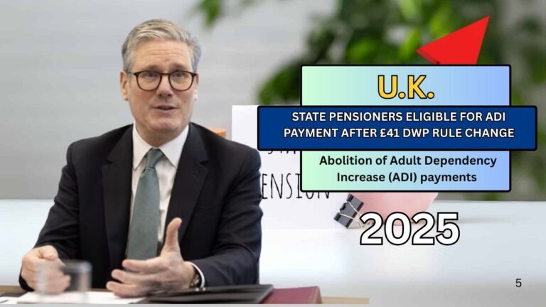 State Pensioners Eligible for ADI Payment After £41 DWP Rule Change