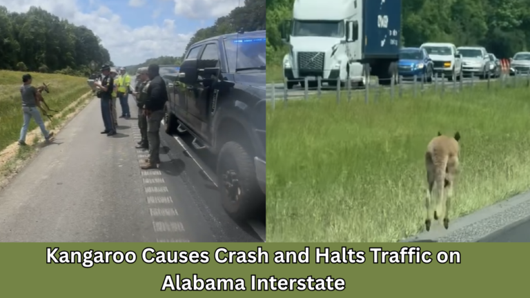 Kangaroo Causes Crash and Halts Traffic on Alabama Interstate