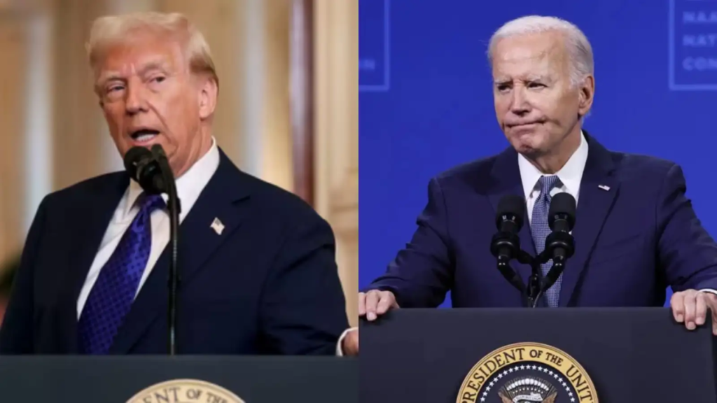 Trump blames Biden for the economic struggles, while others highlight the impact of tariffs