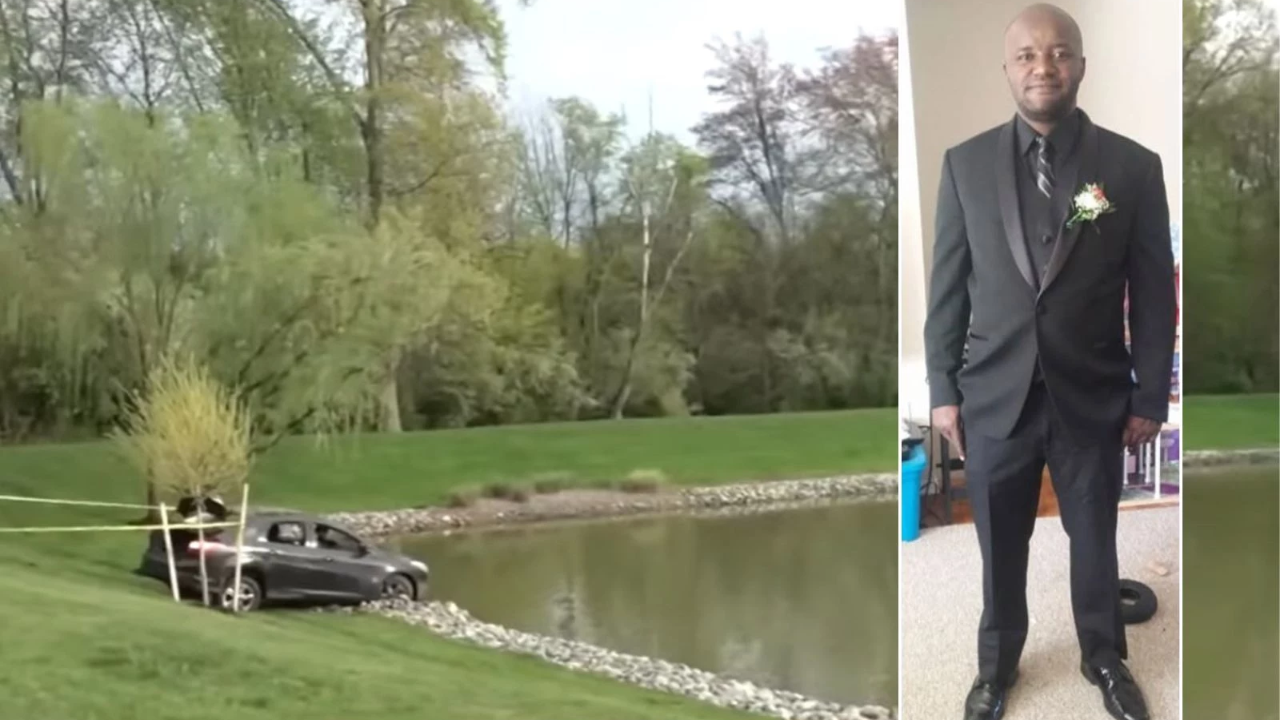 The body found inside a car that sank in a drainage basin has been identified as a New Jersey man